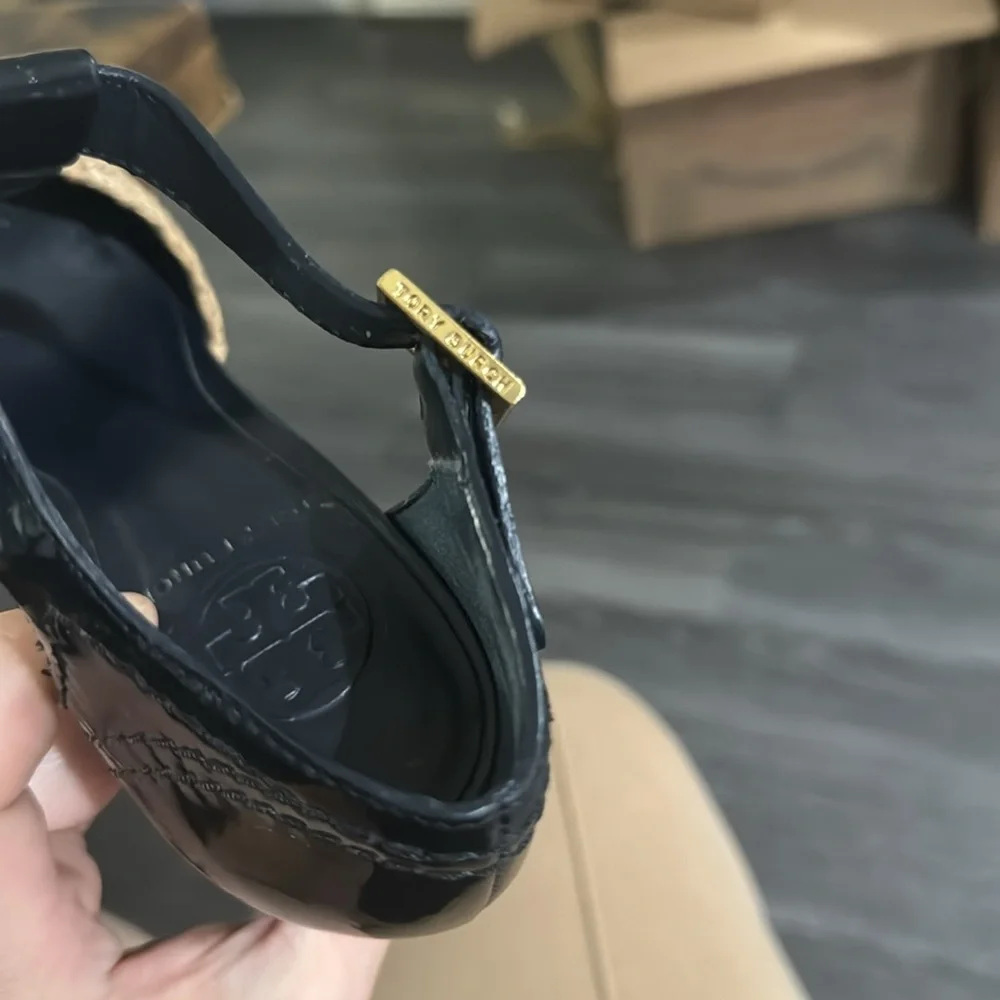 Tory Burch Black and Tan Heels - Picture 7 of 7